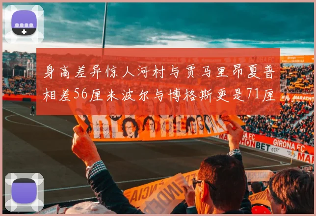 身高差异惊人河村与贾马里昂夏普相差56厘米波尔与博格斯更是71厘米